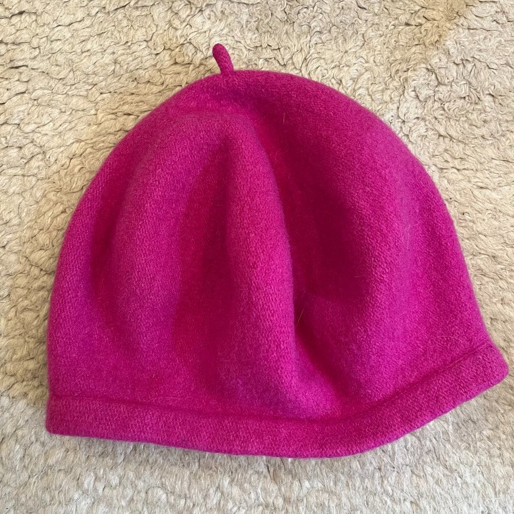 Pink Wool Beret